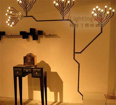 荷蘭燈具設(shè)計 開放在墻上的LED(圖)